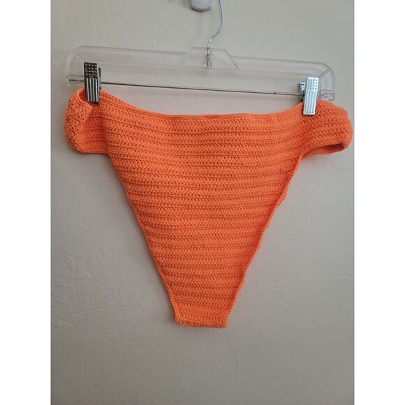 NWT SKIMS Crochet Swim Orange Bikini Bottom 4X Recycled Material Sold Out - Picture 4 of 5